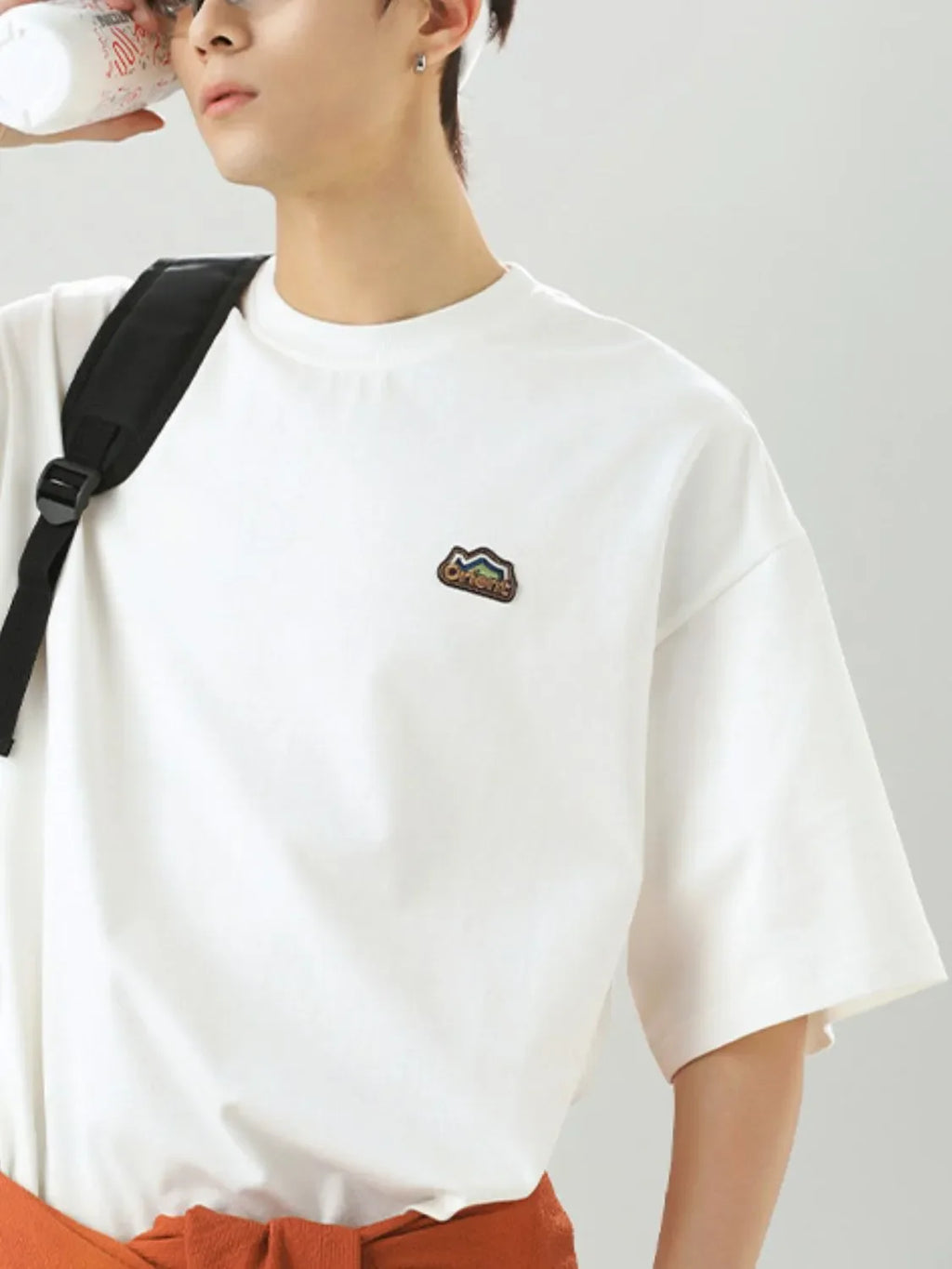 Men's Plus Size Embroidered Round Neck Half Sleeve T-Shirt - tif-shop24.de