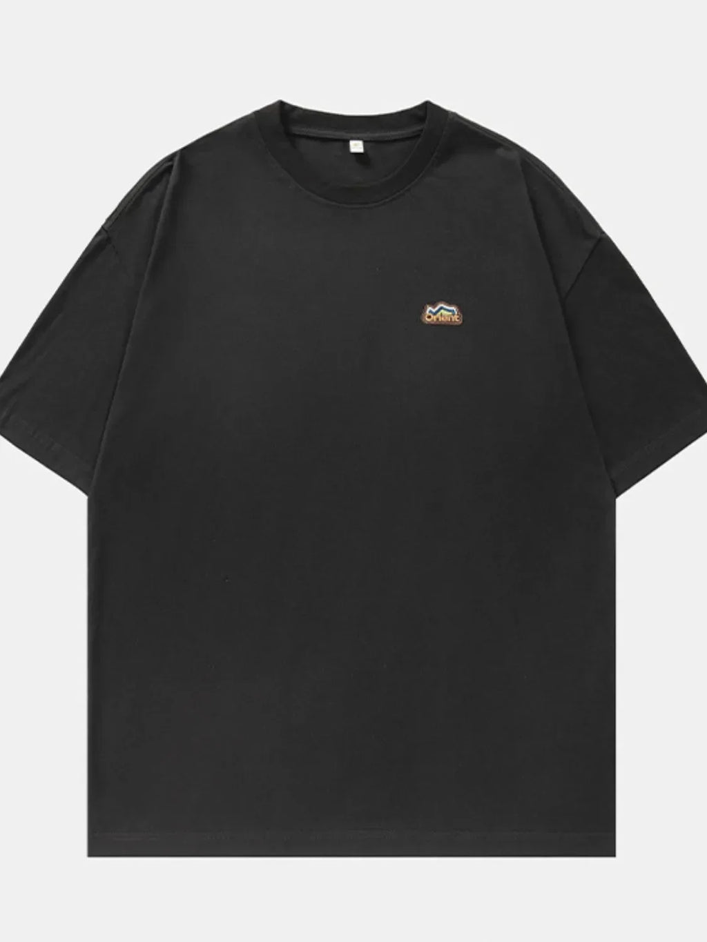 Men's Plus Size Embroidered Round Neck Half Sleeve T-Shirt - tif-shop24.de