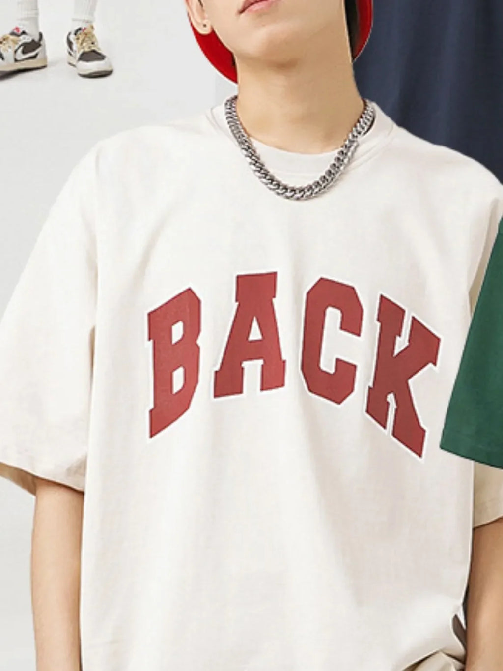 Men's Plus Size Letter Round Neck Half Sleeve T-Shirt - tif-shop24.de