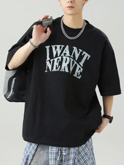 Men's Plus Size Round Neck Letter Graphic T-Shirt - tif-shop24.de