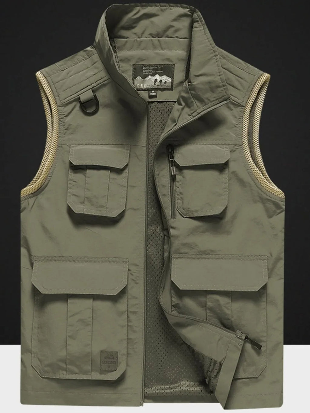 Men's Plus Size Zip Up Vest with Pockets - tif-shop24.de