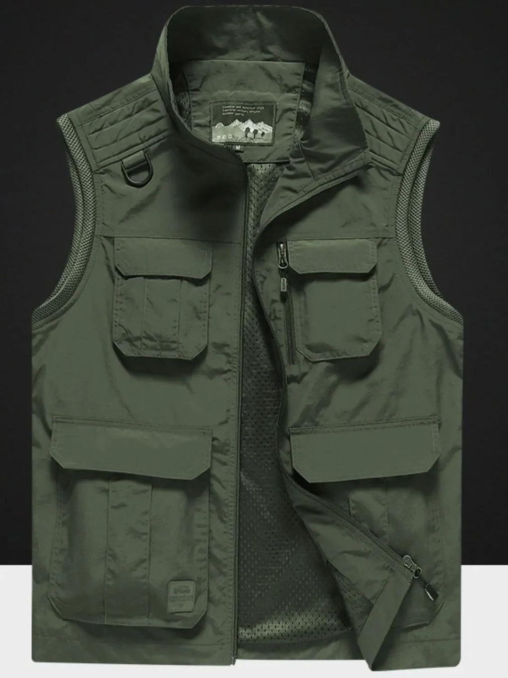 Men's Plus Size Zip Up Vest with Pockets - tif-shop24.de