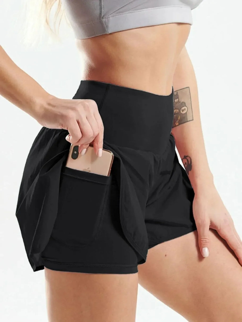Pocketed High Waist Active Shorts - tif-shop24.de