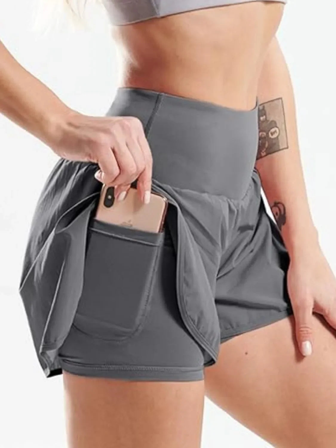 Pocketed High Waist Active Shorts - tif-shop24.de