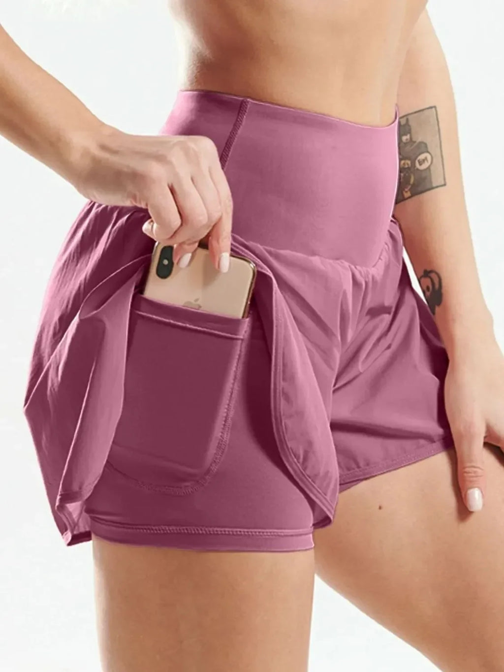 Pocketed High Waist Active Shorts - tif-shop24.de
