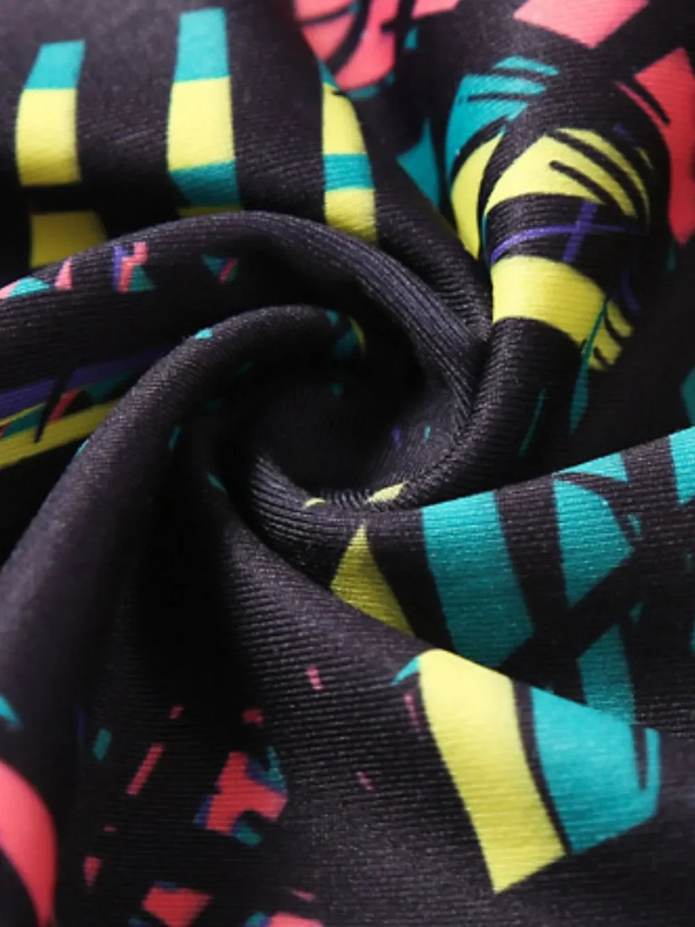 Printed Wide Waistband Active Leggings with Stirrups - tif-shop24.de