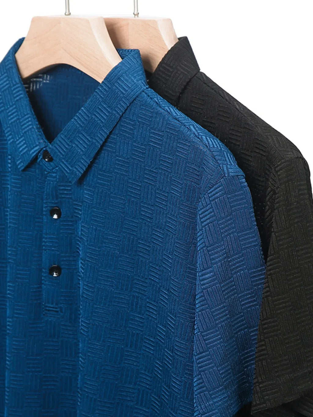 Men's Plus Size Classic Short Sleeve Textured Polo Shirt - tif-shop24.de