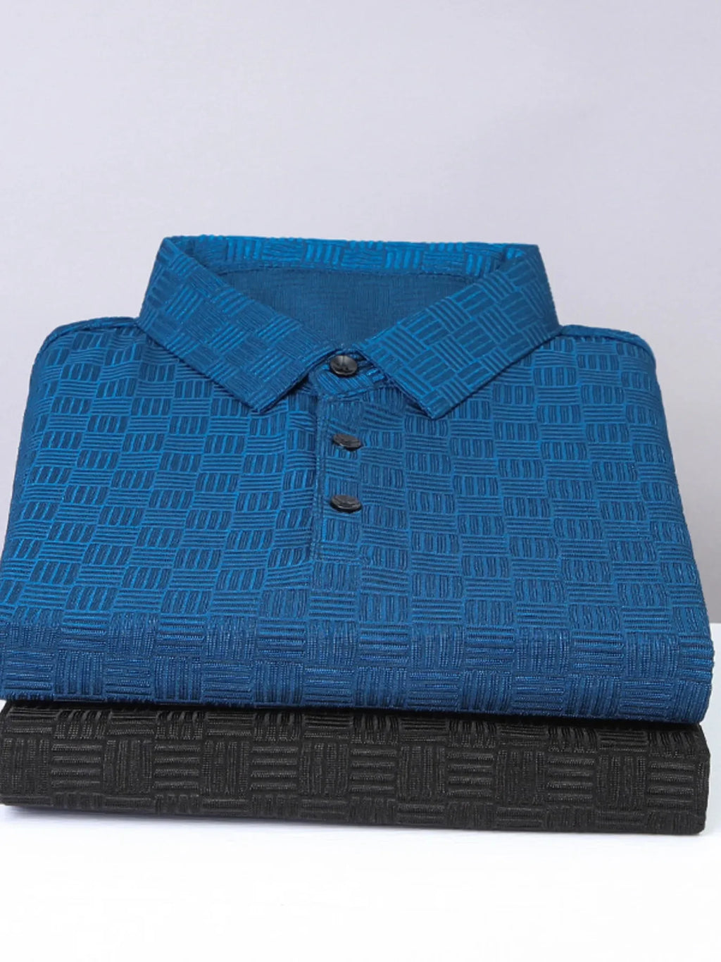 Men's Plus Size Classic Short Sleeve Textured Polo Shirt - tif-shop24.de