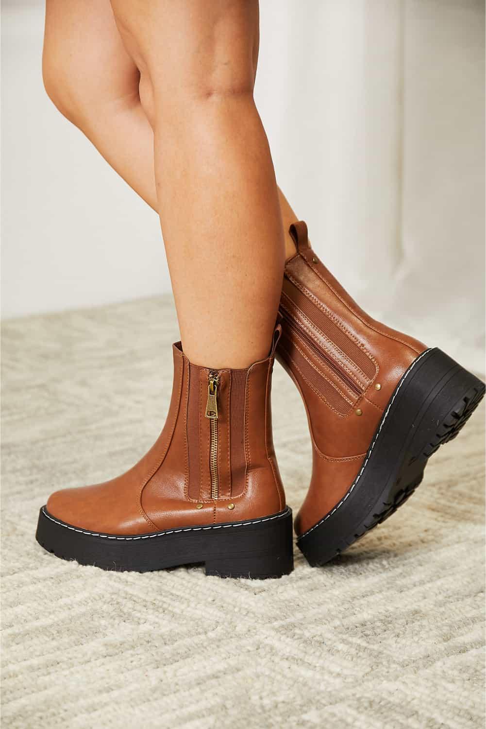 Forever Link Side Zip Platform Boots - tif-shop24.de