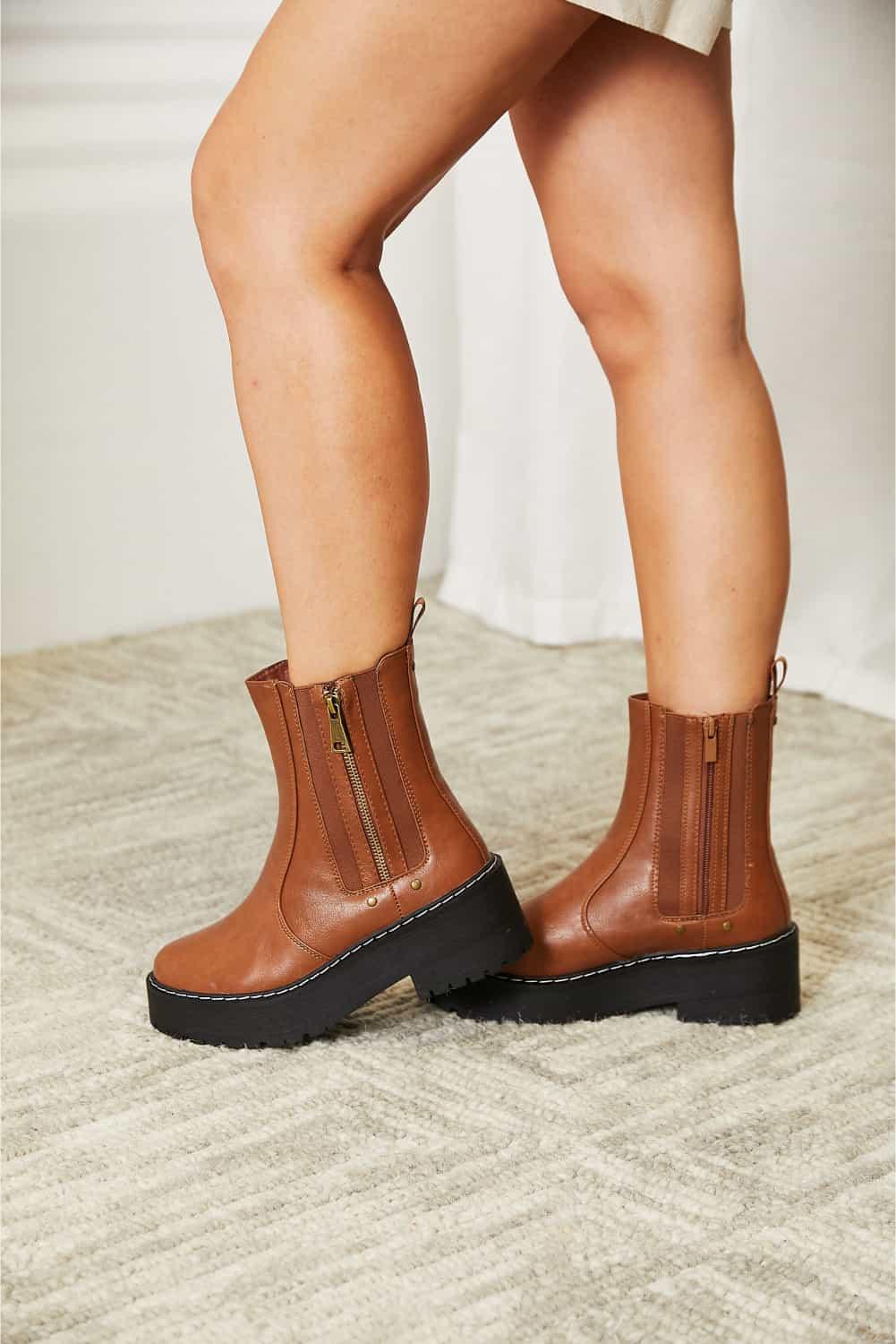 Forever Link Side Zip Platform Boots - tif-shop24.de