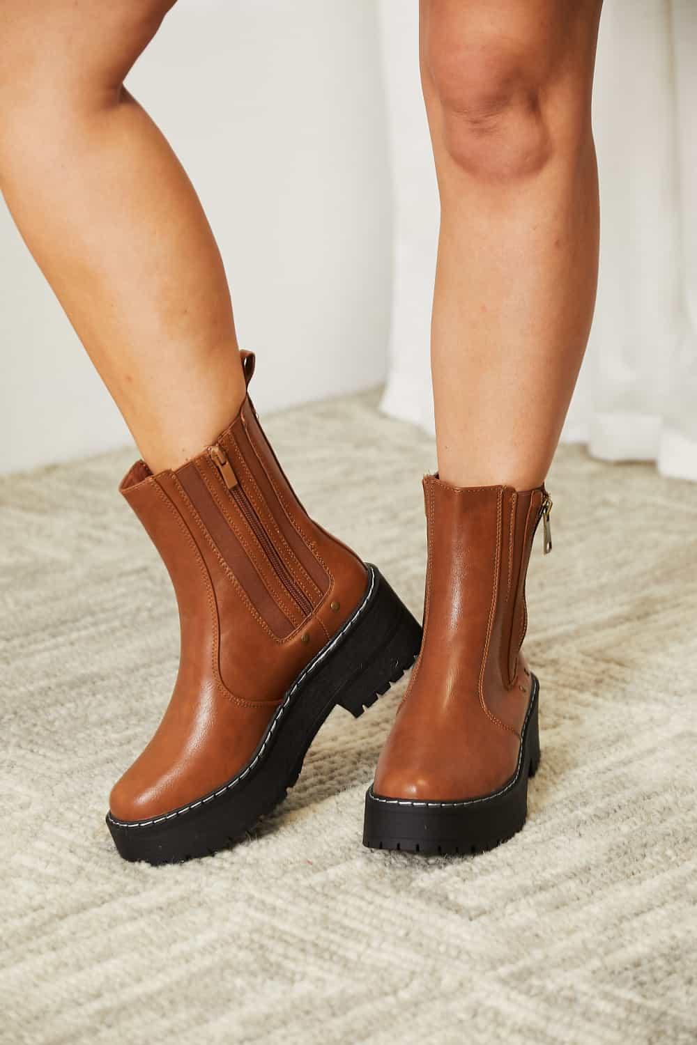 Forever Link Side Zip Platform Boots - tif-shop24.de