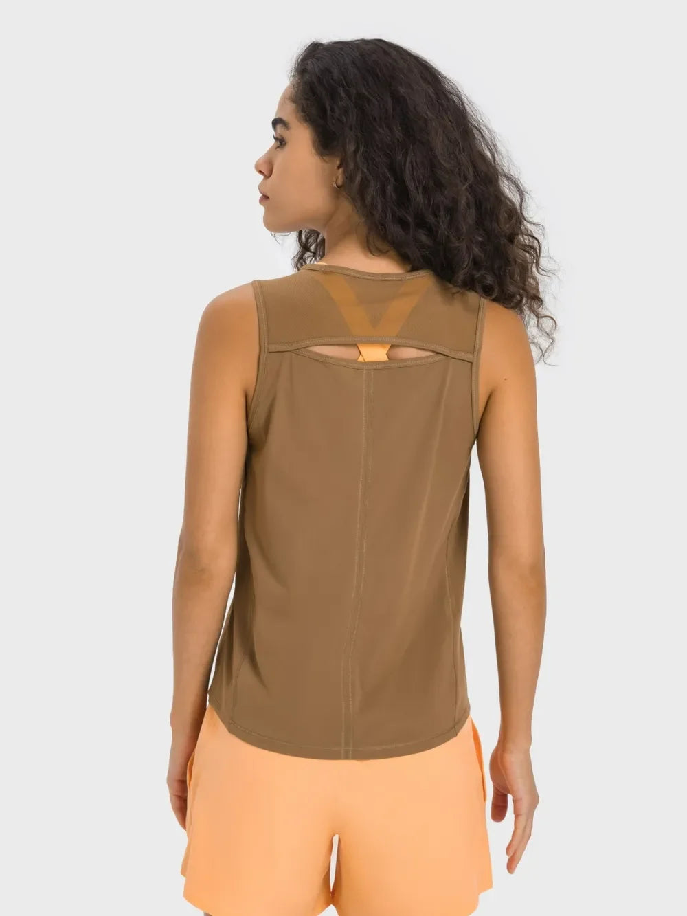 Millennia Cutout Back Round Neck Active Tank - tif-shop24.de