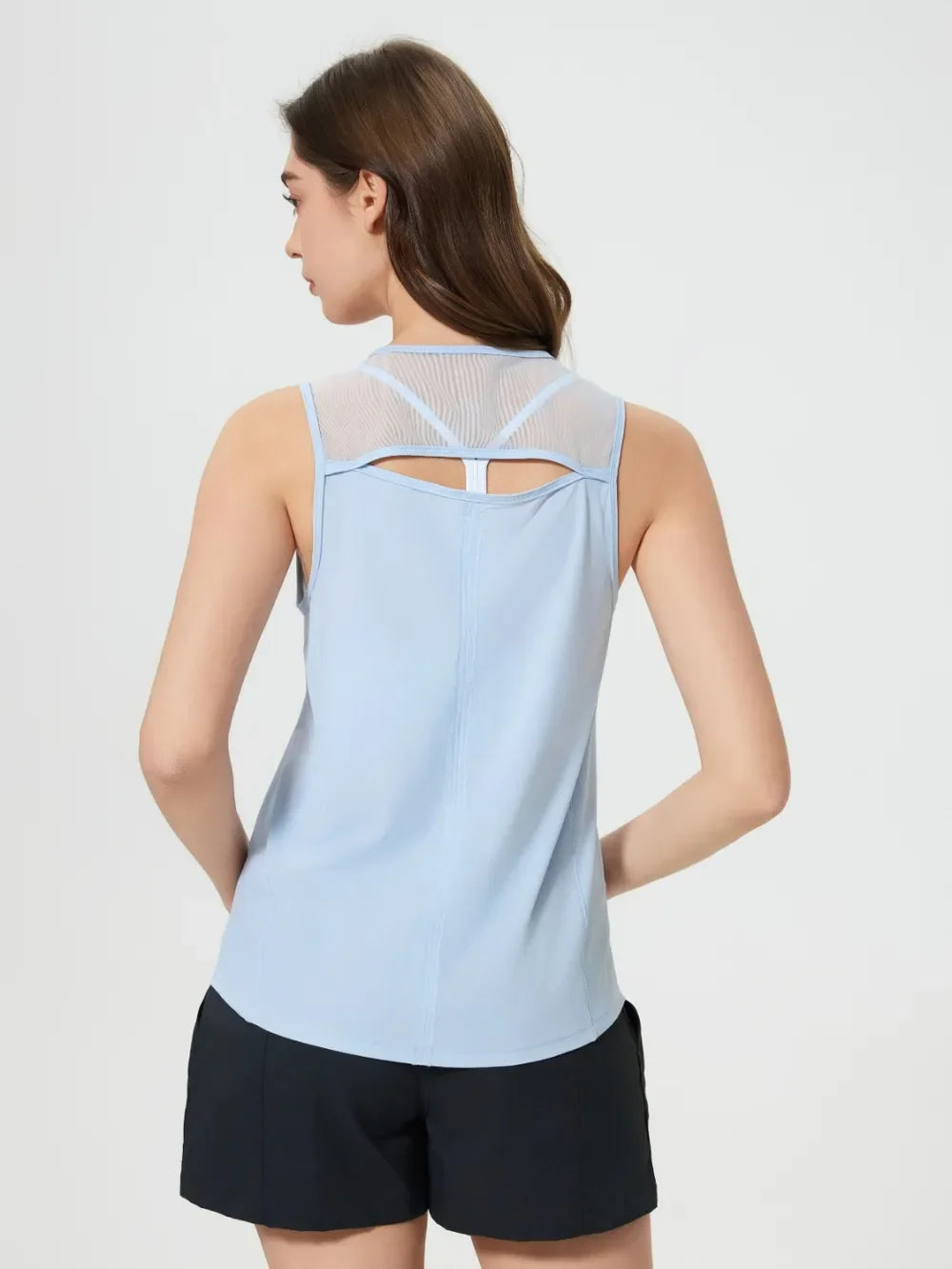 Millennia Cutout Back Round Neck Active Tank - tif-shop24.de