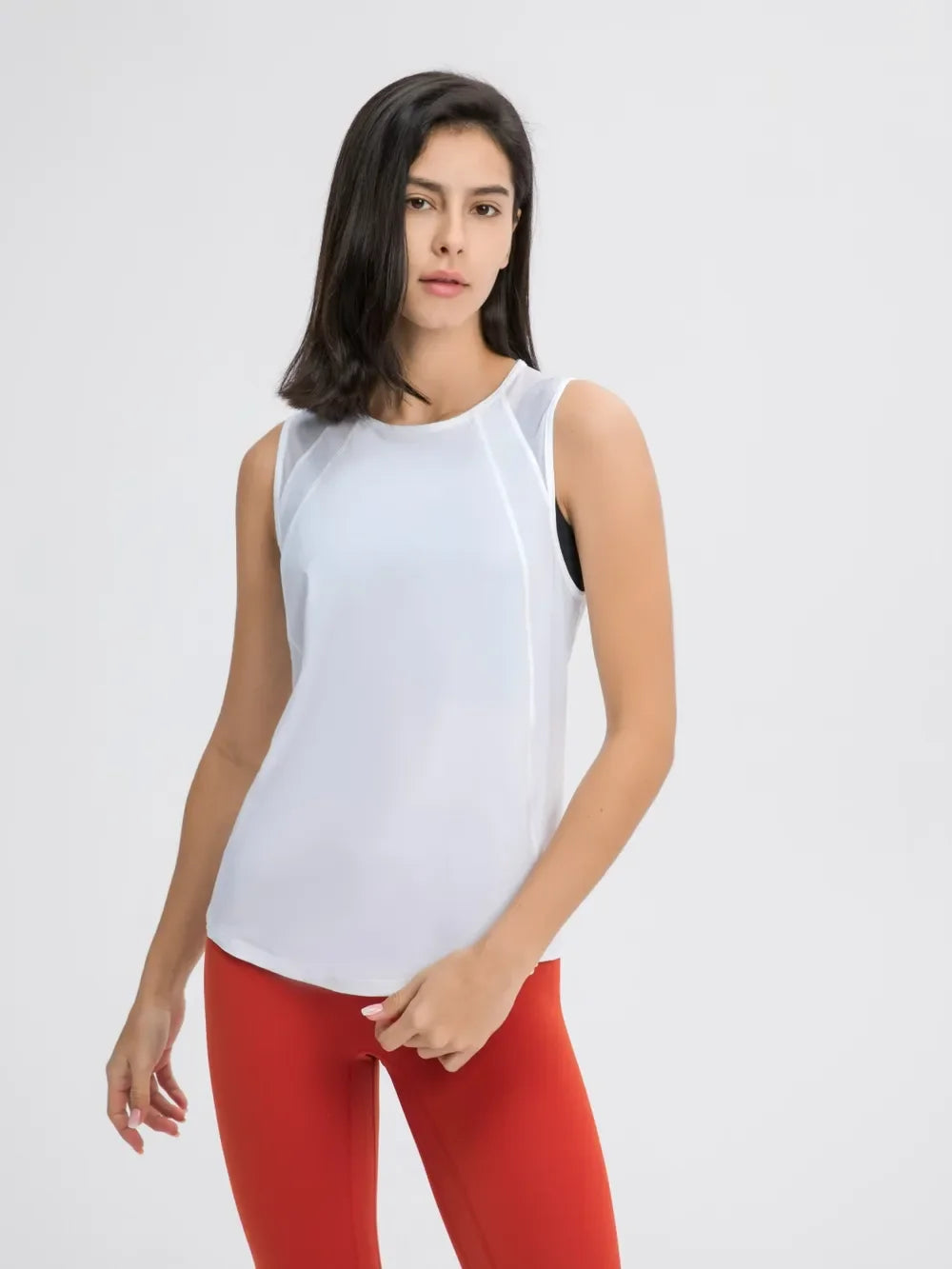 Millennia Cutout Back Round Neck Active Tank - tif-shop24.de