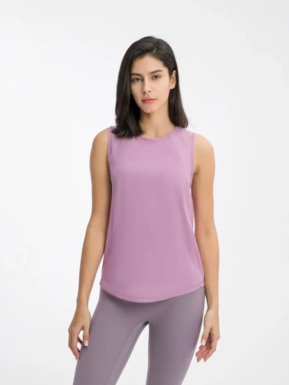 Millennia Cutout Back Round Neck Active Tank - tif-shop24.de