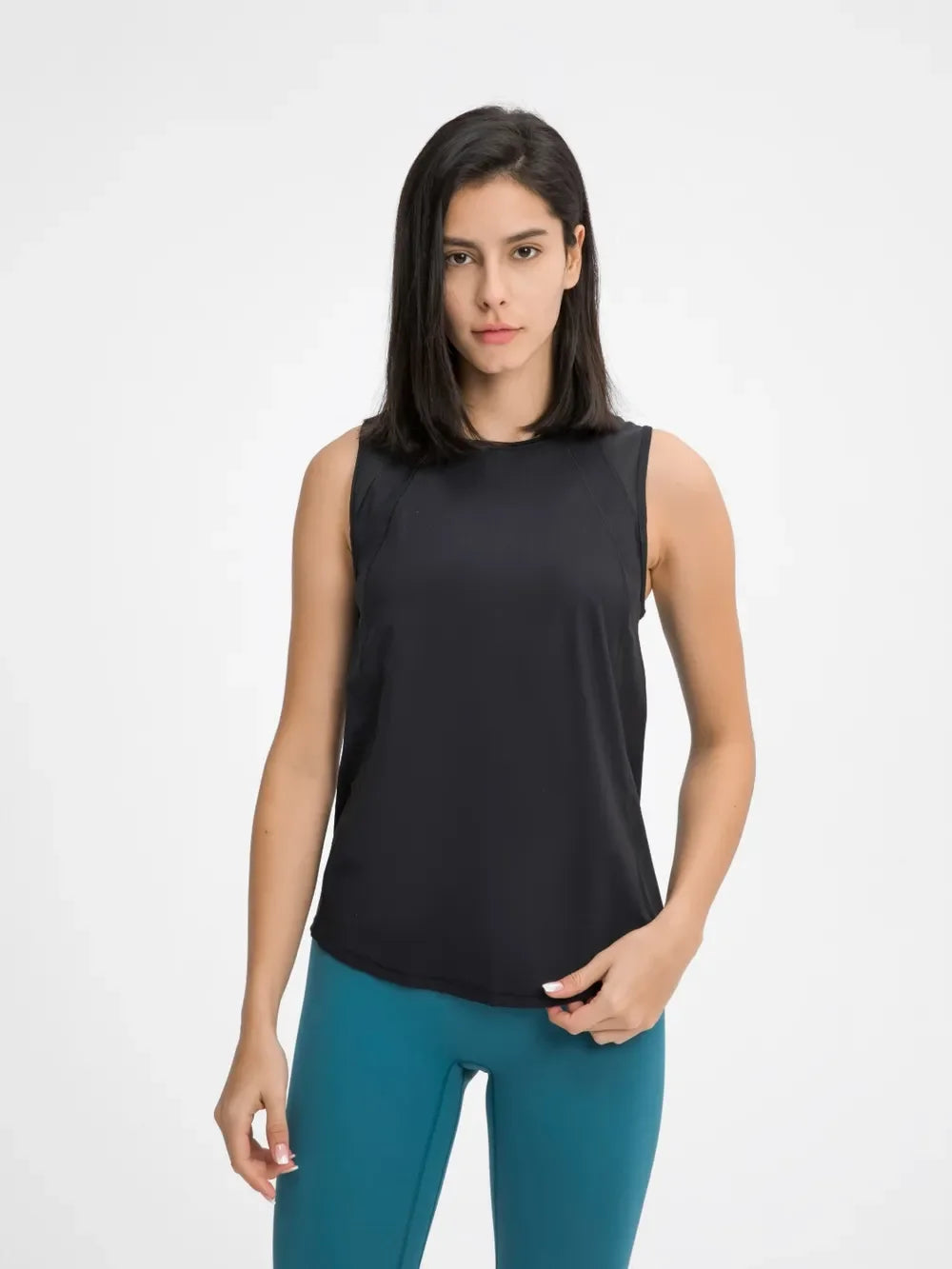 Millennia Cutout Back Round Neck Active Tank - tif-shop24.de