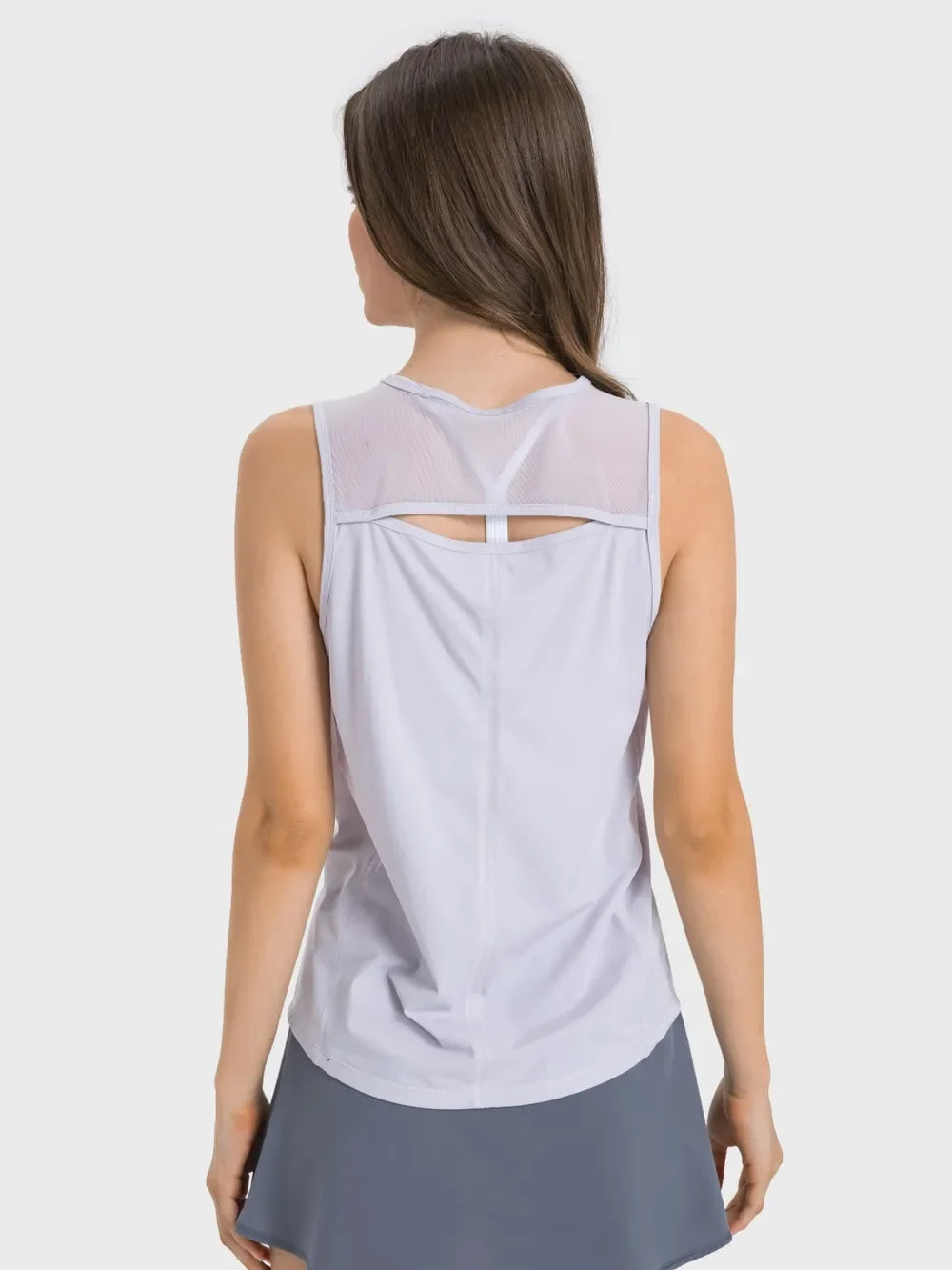 Millennia Cutout Back Round Neck Active Tank - tif-shop24.de