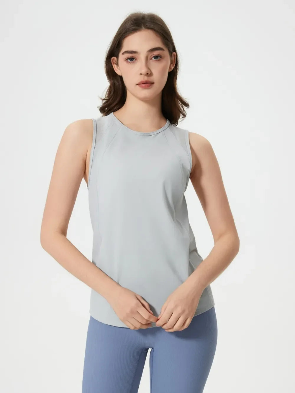 Millennia Cutout Back Round Neck Active Tank - tif-shop24.de