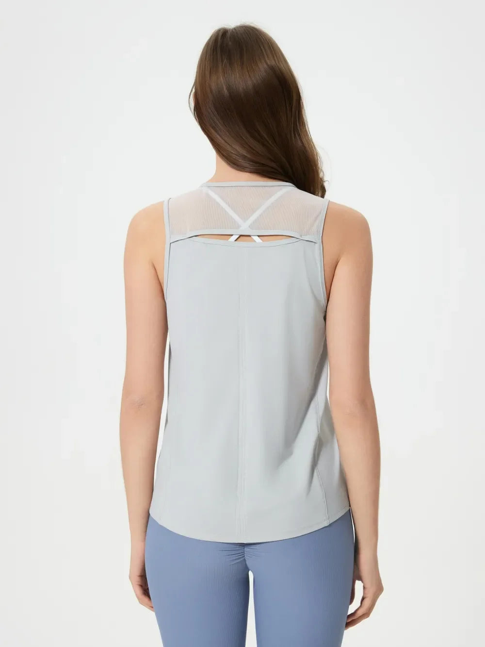 Millennia Cutout Back Round Neck Active Tank - tif-shop24.de