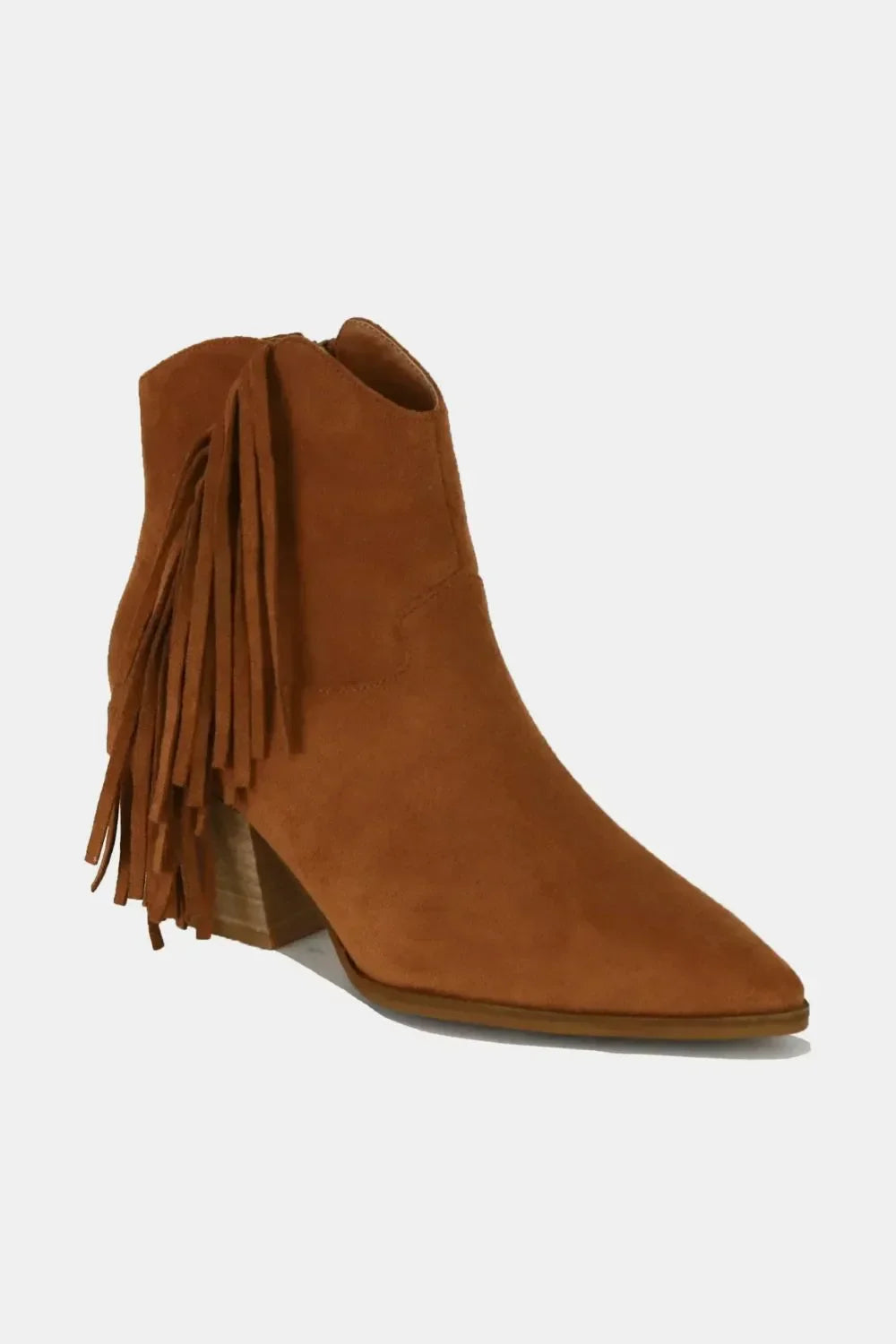 Beast Fashion Suede Fringe Point Toe Ankle Boots - tif-shop24.de