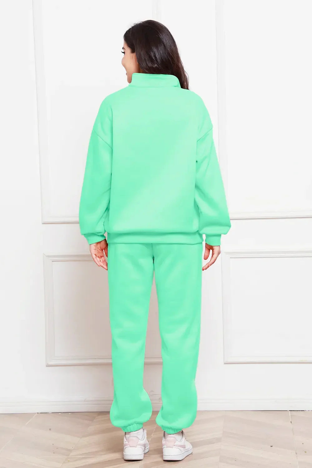 Half Zip Long Sleeve Sweatshirt and Pants Set - tif-shop24.de