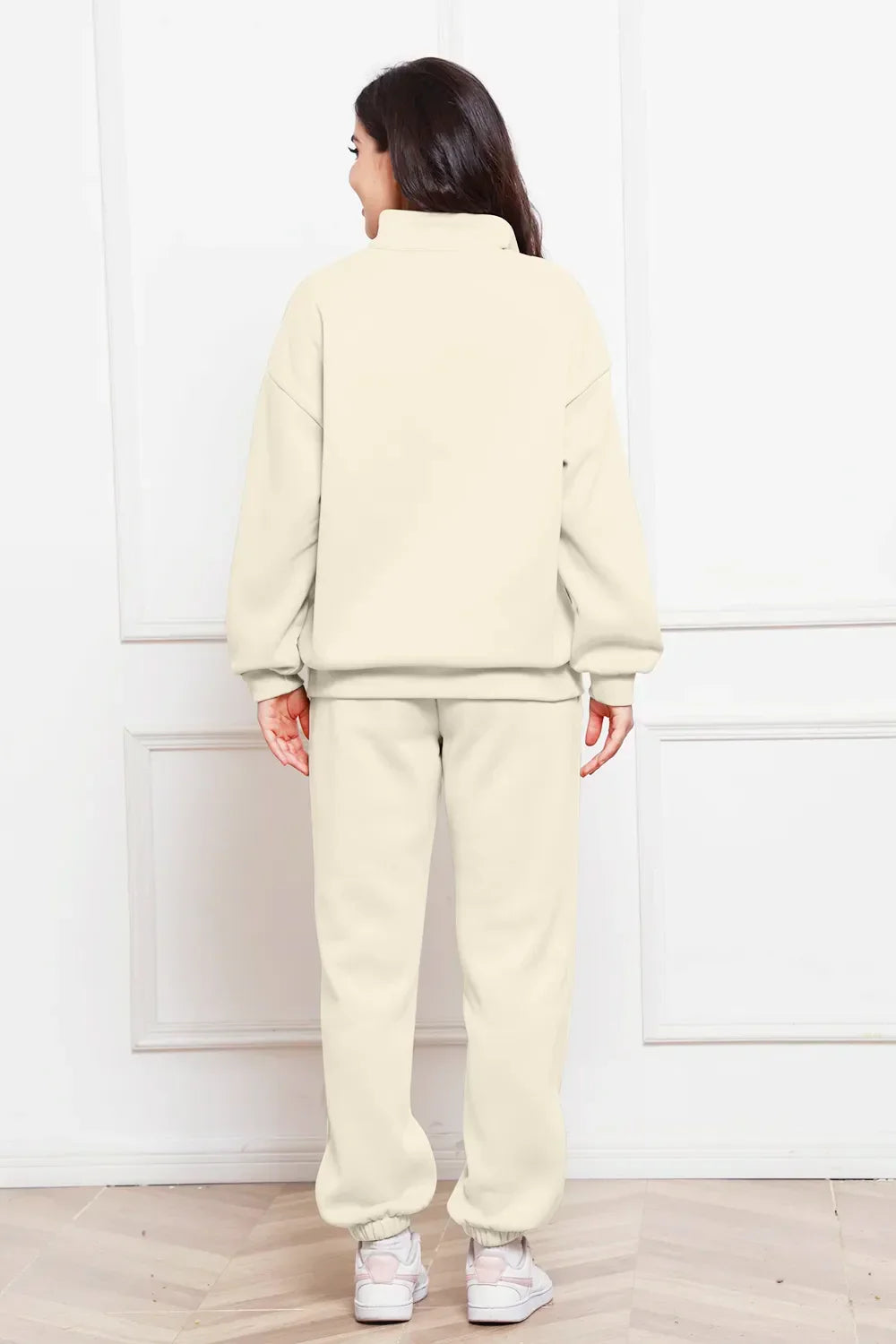 Half Zip Long Sleeve Sweatshirt and Pants Set - tif-shop24.de