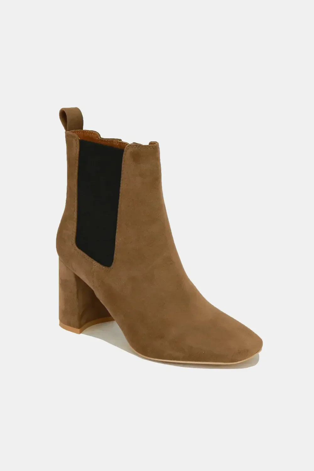 Beast Fashion Faux Suede Block Heel Chelsea Boots with Elastic Side Panel - tif-shop24.de