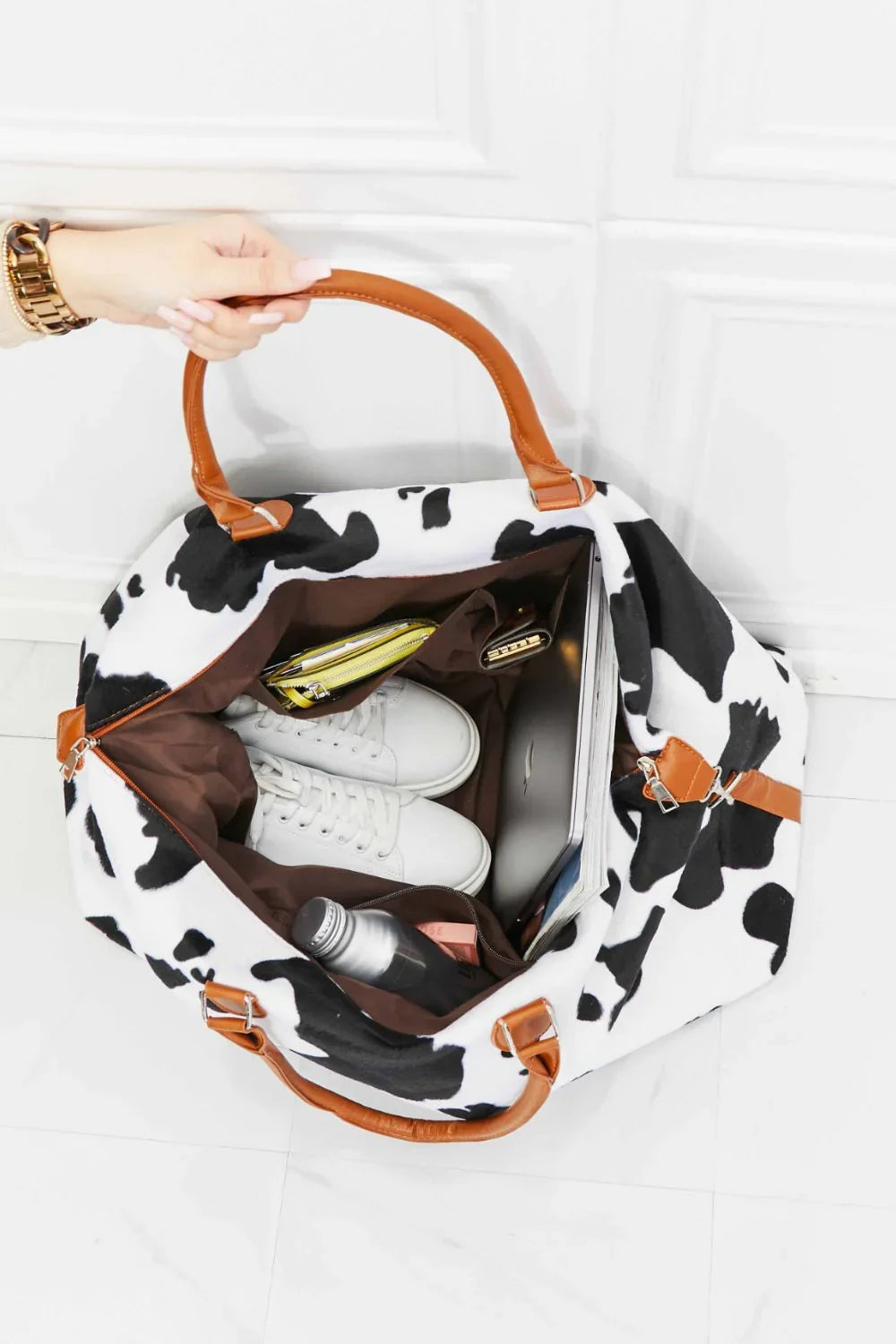 Animal Print Plush Weekender Bag - tif-shop24.de