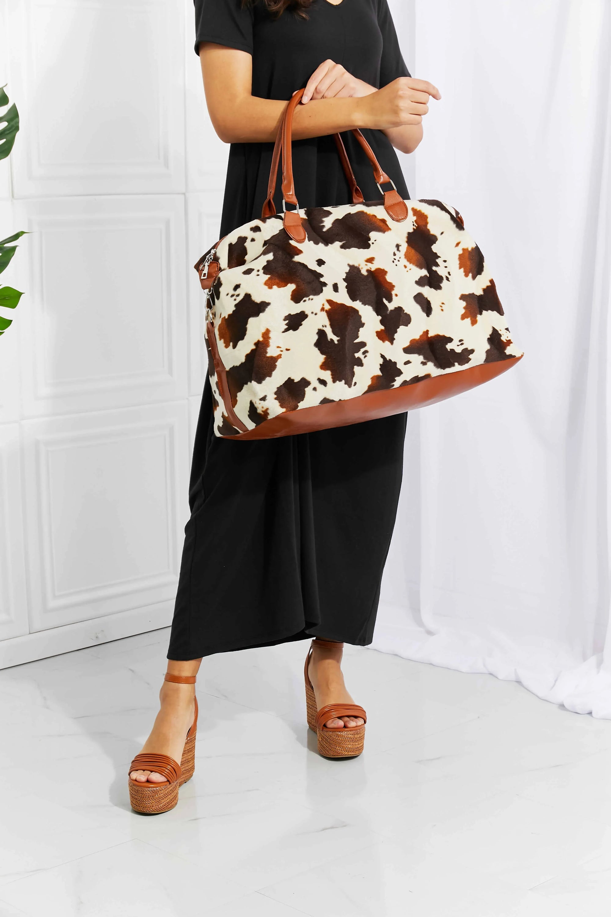 Animal Print Plush Weekender Bag - tif-shop24.de