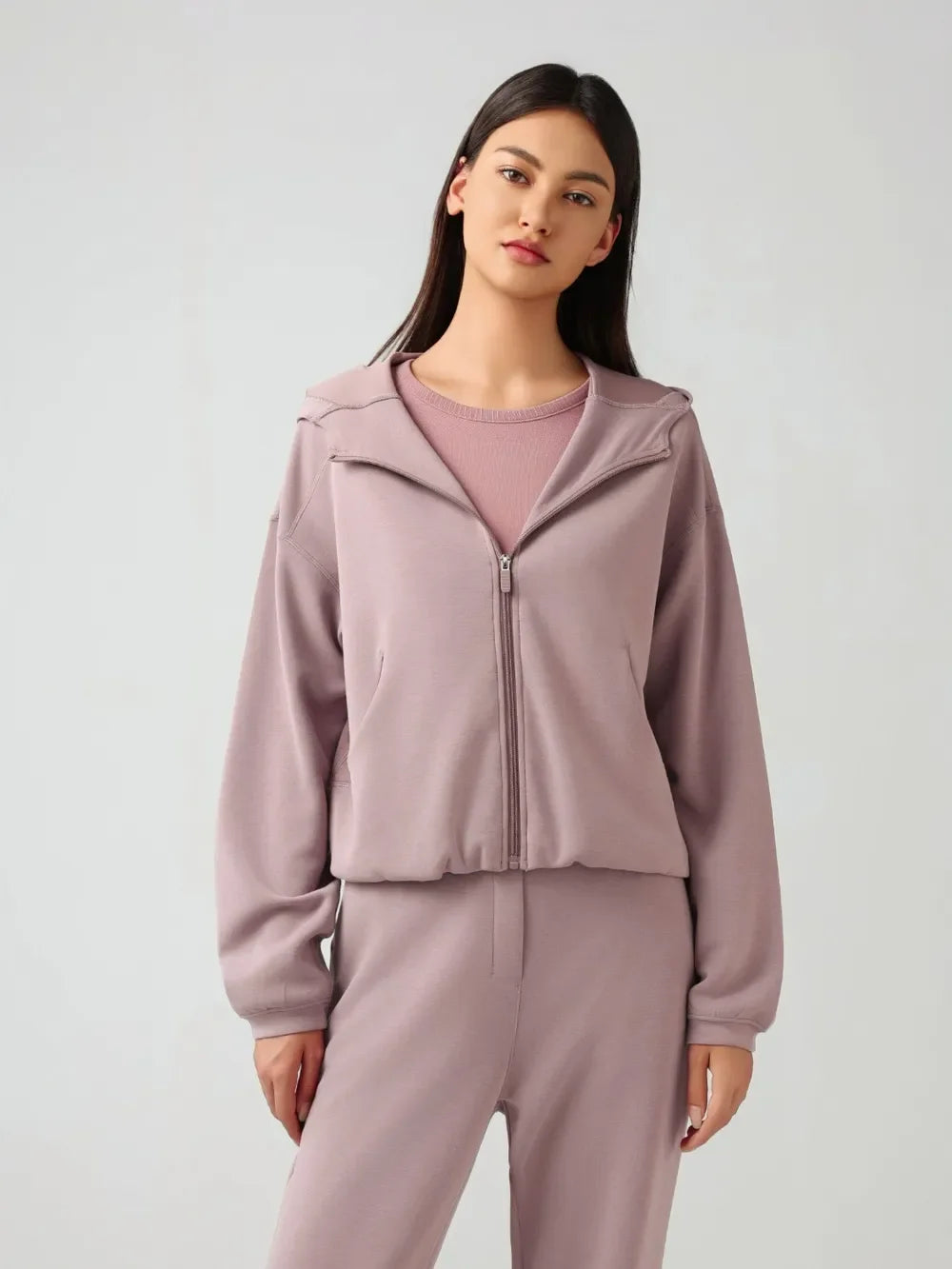 Millennia Zip Up Dropped Shouder Active Hooded - tif-shop24.de