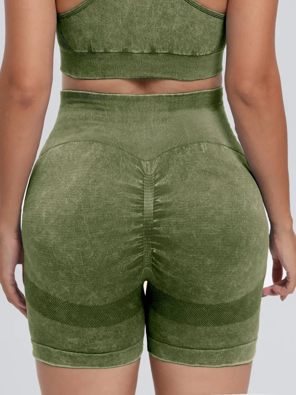 Washed High Waist Active Shorts - tif-shop24.de