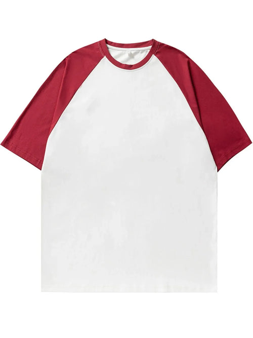 Men's Plus Size Contrast Round Neck Half Sleeve T-Shirt - tif-shop24.de