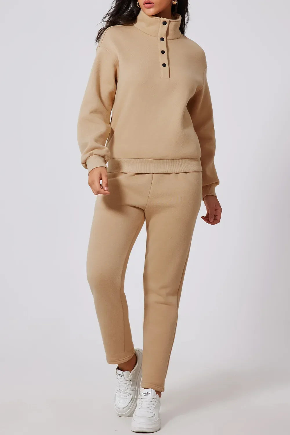 Half Snap Turtleneck Top and Pants Active Set - tif-shop24.de