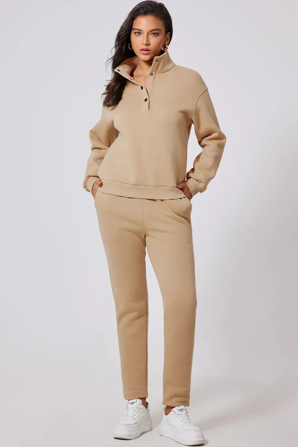 Half Snap Turtleneck Top and Pants Active Set - tif-shop24.de