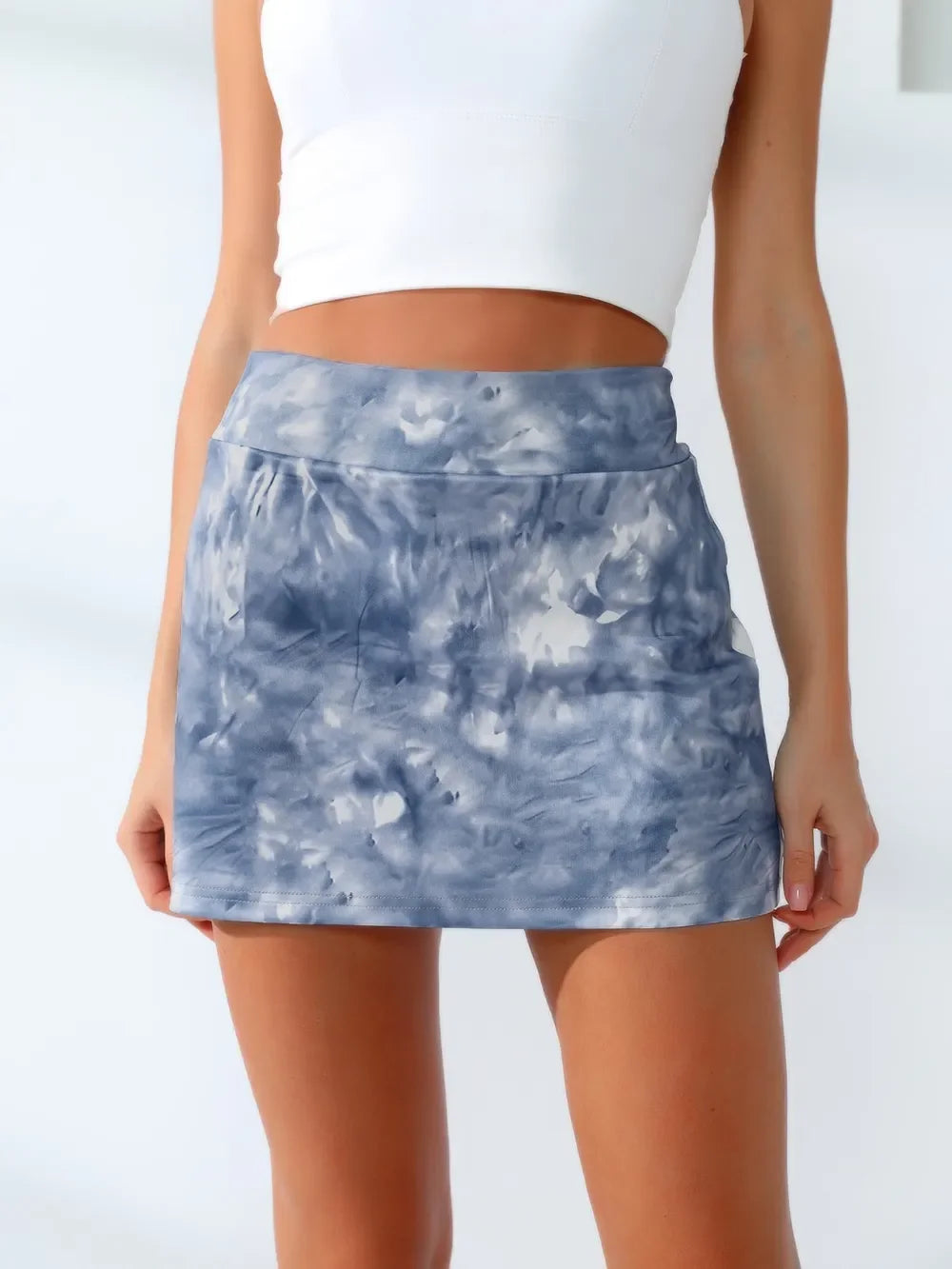 Quick-Dry Tie-Dye Wide Waistband Active Tennis Skirt - tif-shop24.de