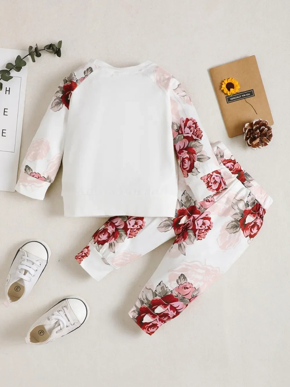 Children's Floral Top and Pants Set - tif-shop24.de