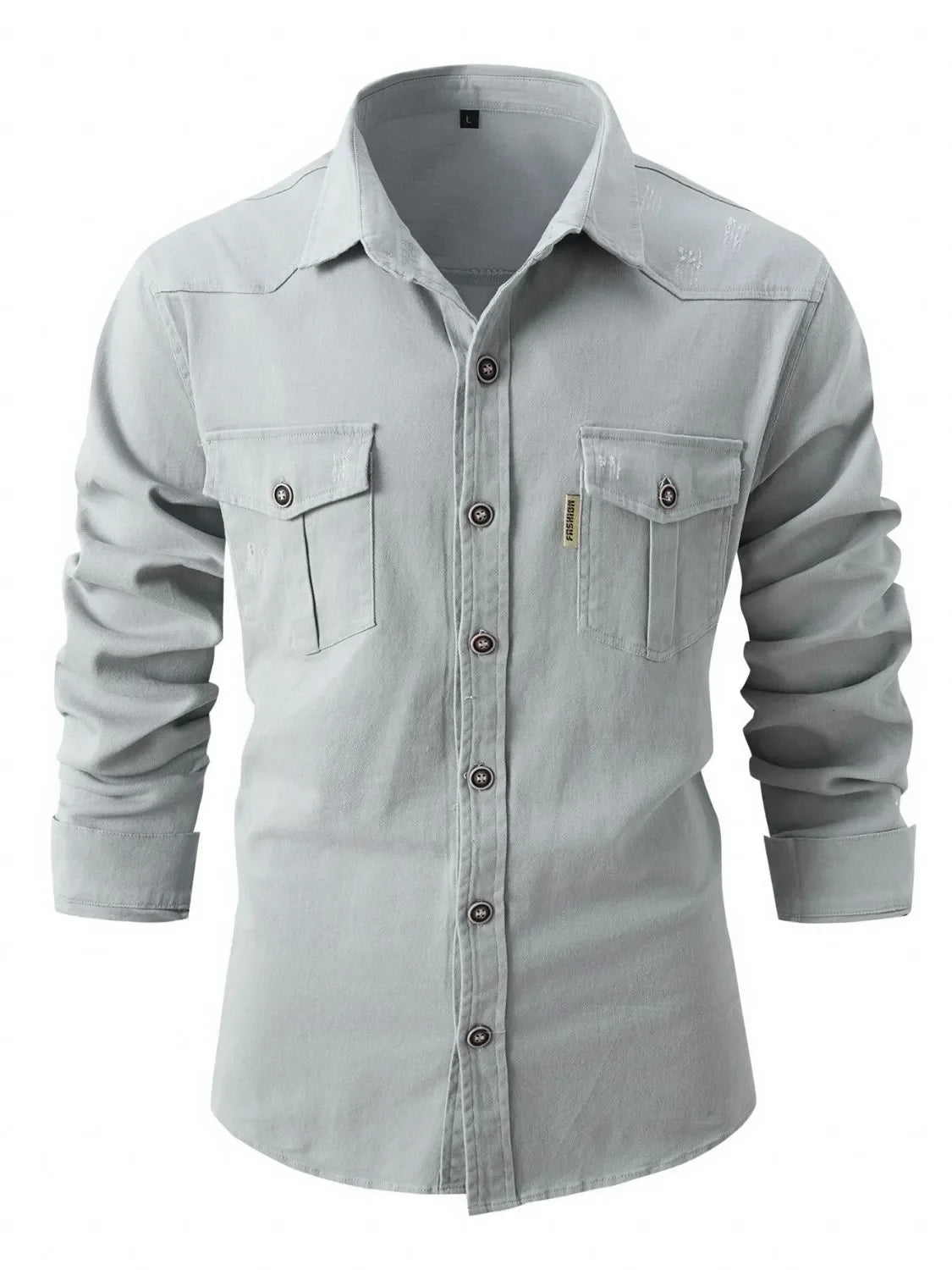 Men's Full Size Button Up Long Sleeve Shirt Plus Size - tif-shop24.de
