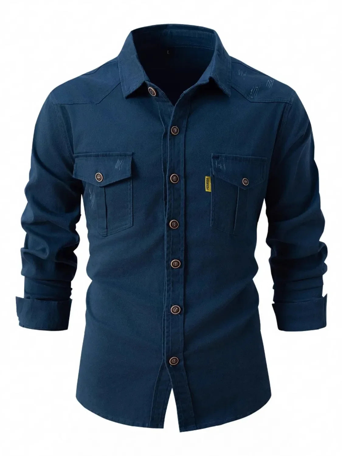 Men's Full Size Button Up Long Sleeve Shirt Plus Size - tif-shop24.de