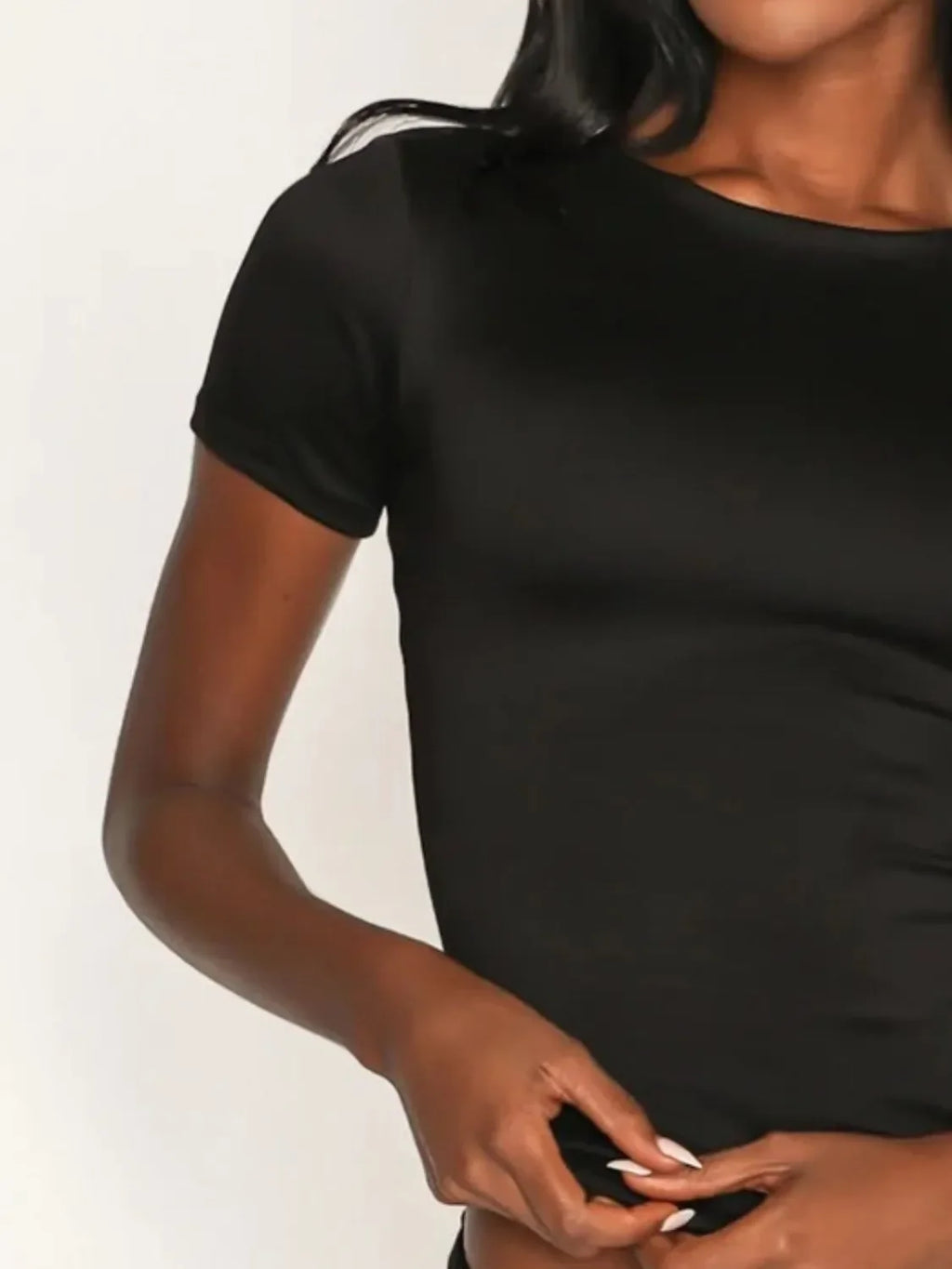 Round Neck Short Sleeve Swim Top - tif-shop24.de