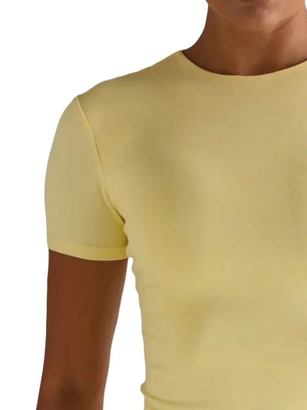 Round Neck Short Sleeve Swim Top - tif-shop24.de