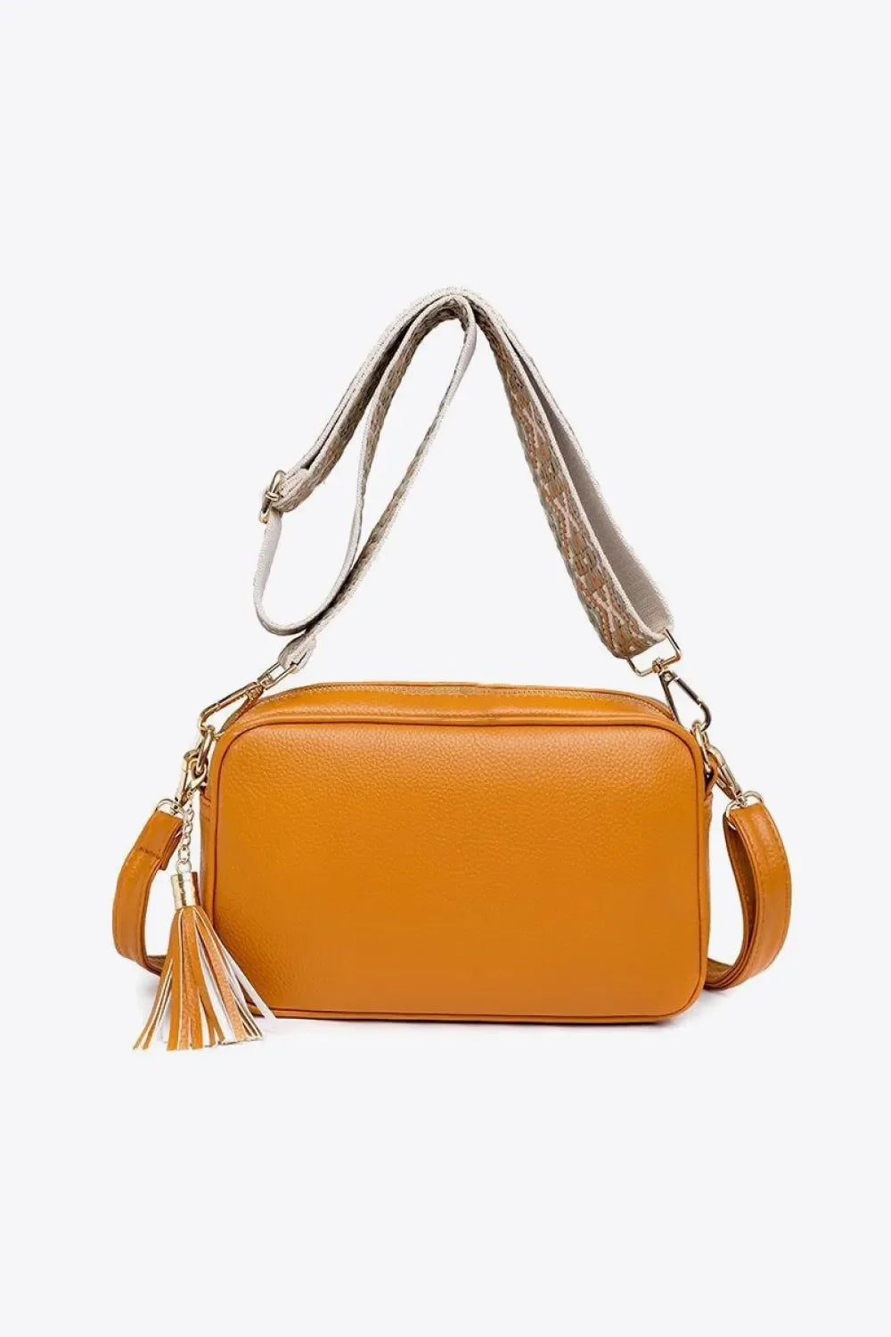 PU Leather Tassel Crossbody Bag - tif-shop24.de