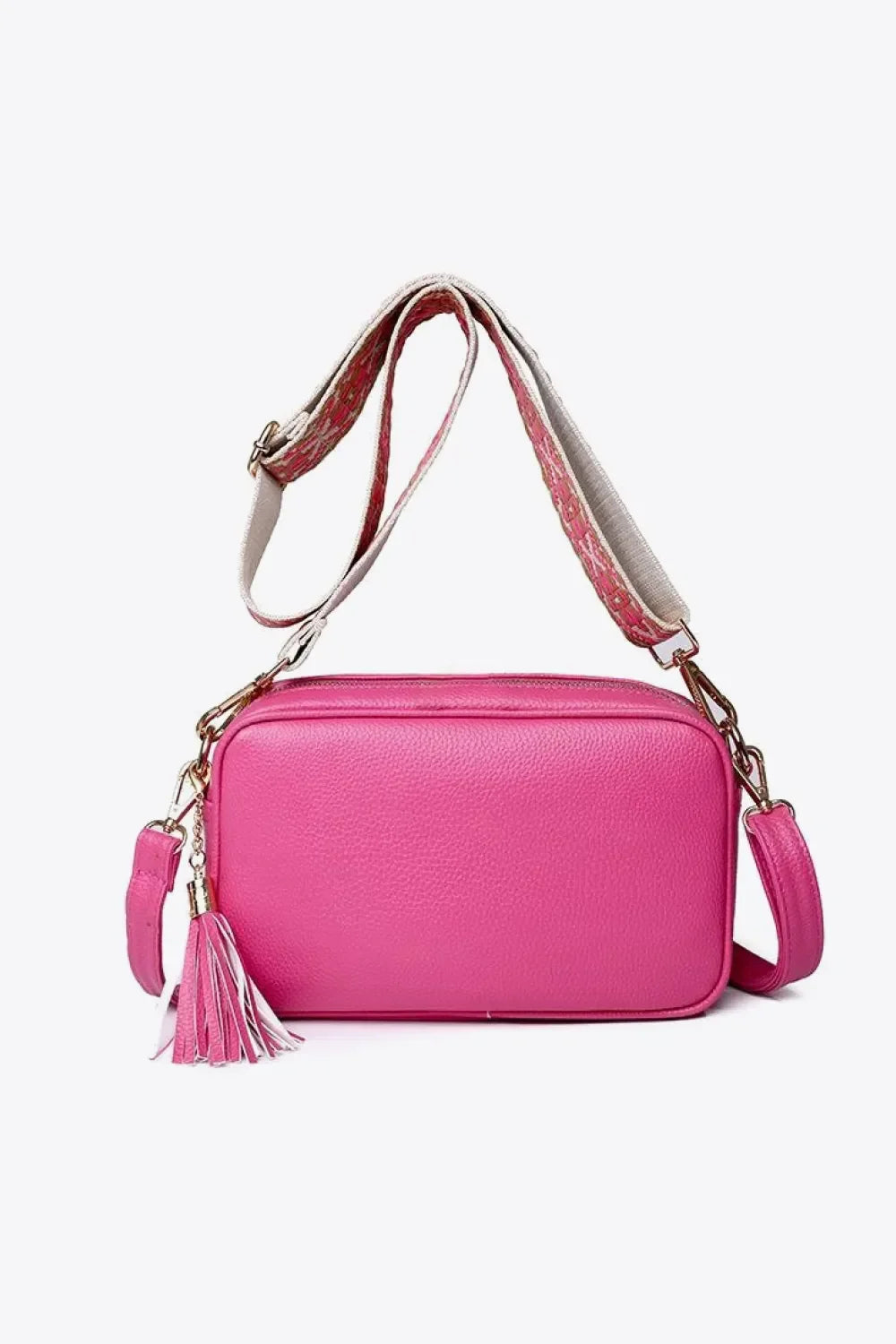 PU Leather Tassel Crossbody Bag - tif-shop24.de