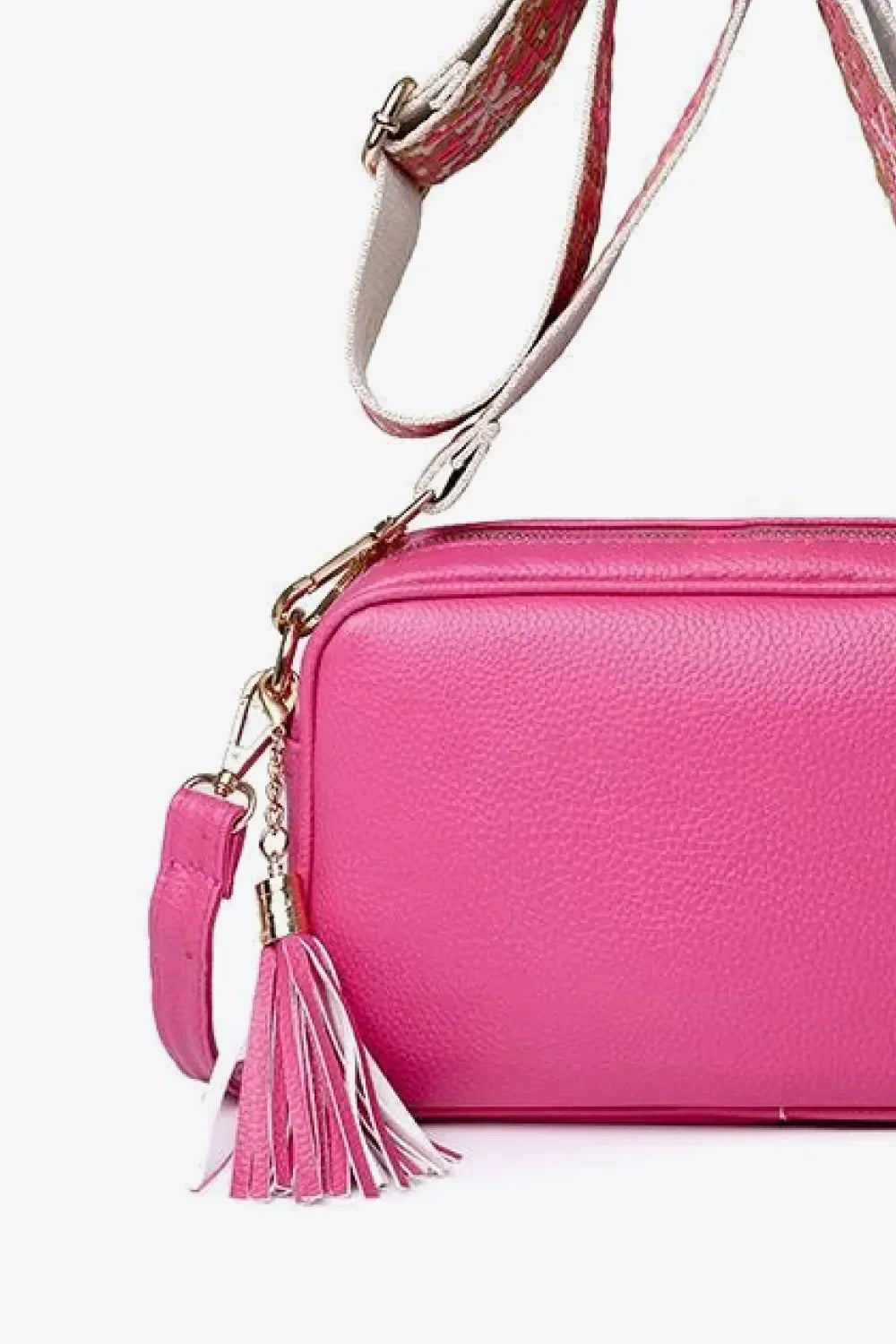 PU Leather Tassel Crossbody Bag - tif-shop24.de