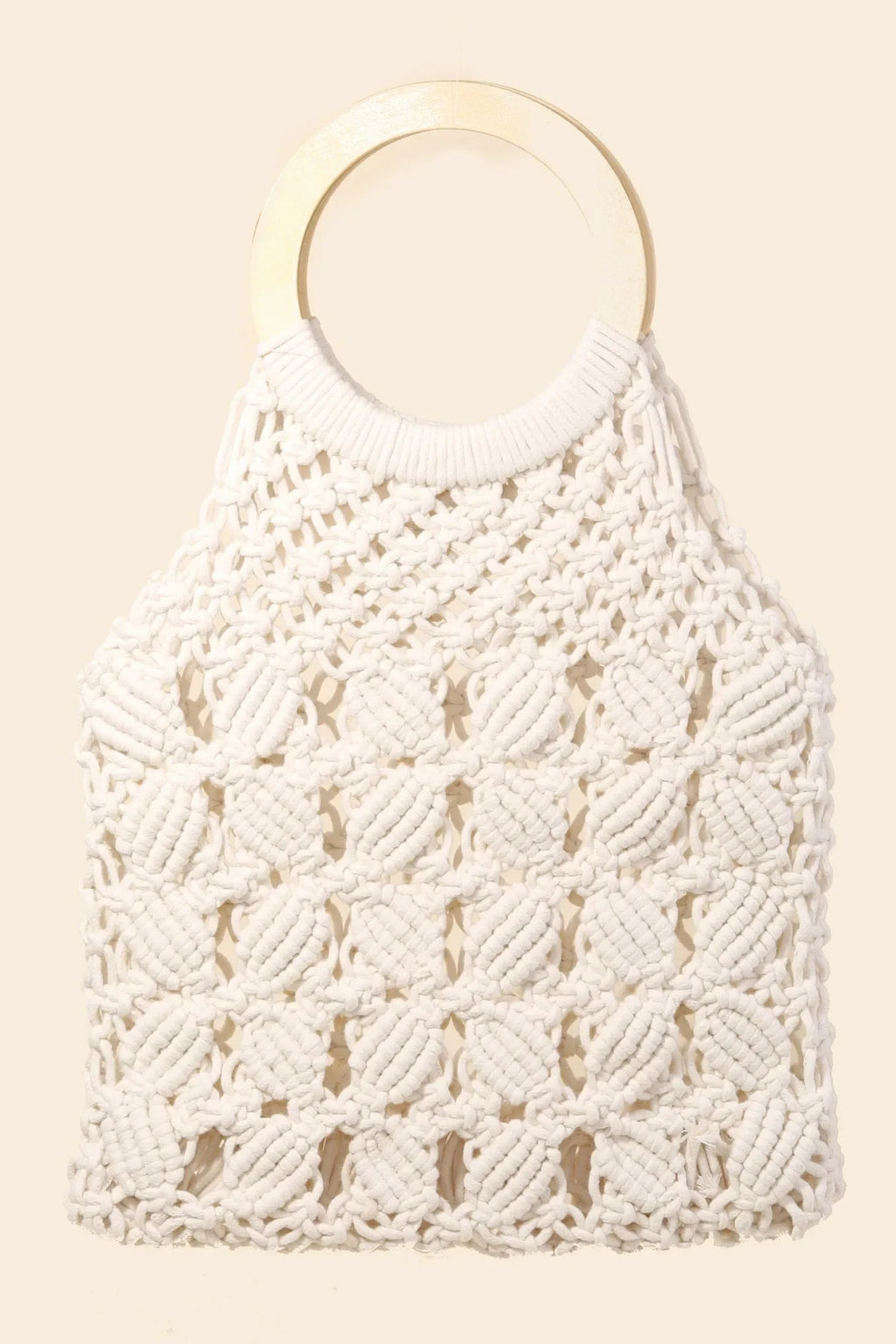 Fame Boho Braided Wooden Top Handle Bag - tif-shop24.de