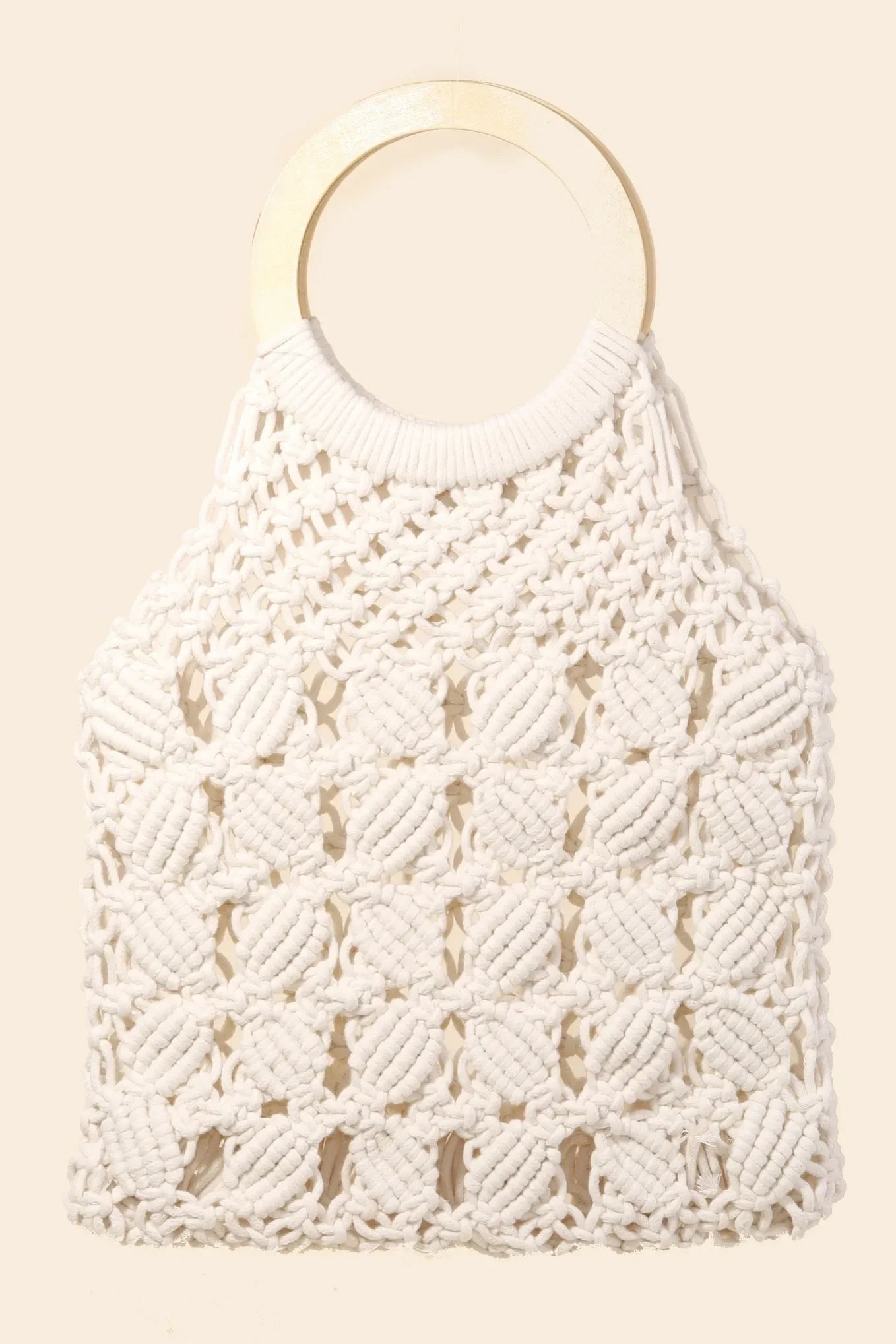 Fame Boho Braided Wooden Top Handle Bag - tif-shop24.de