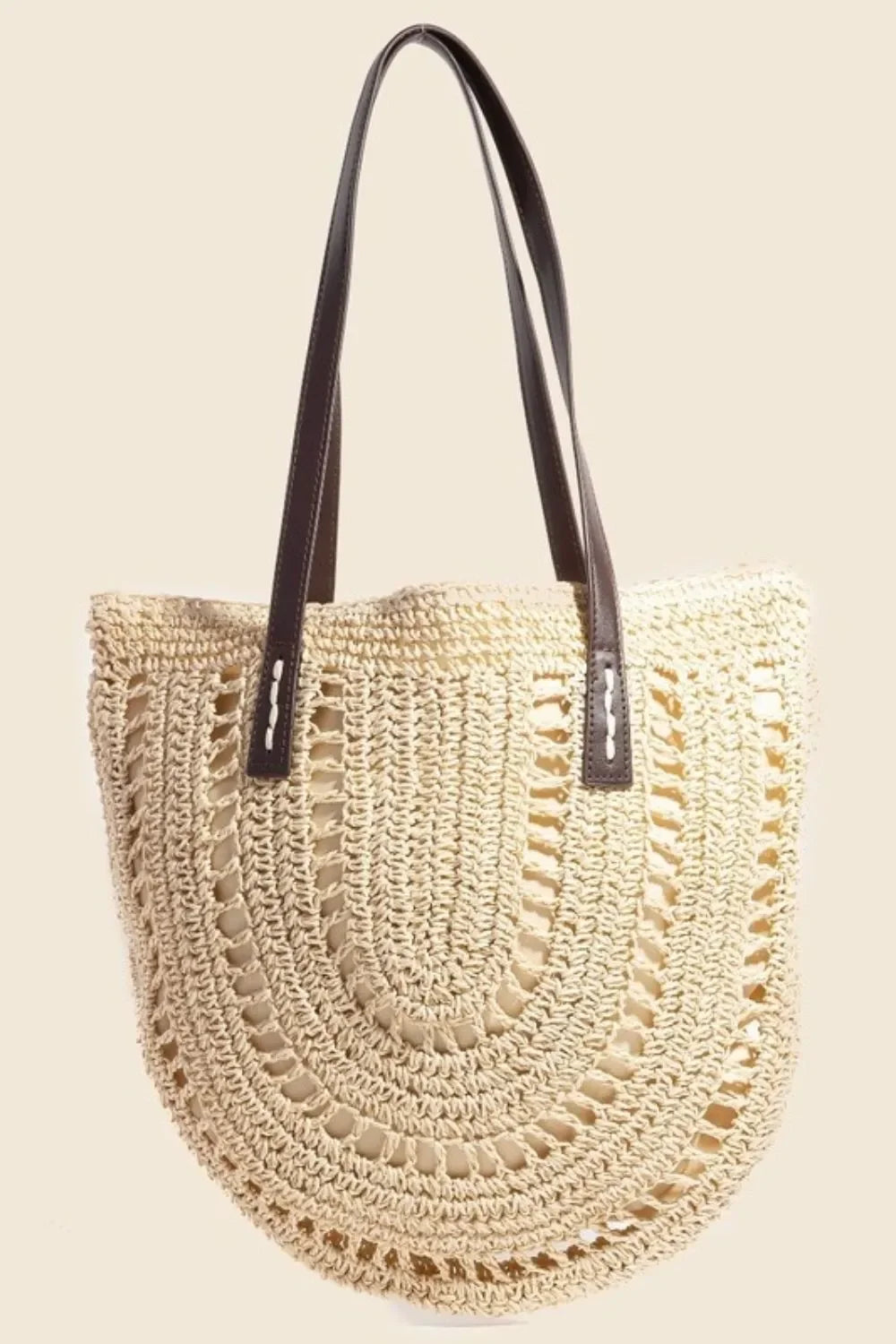 Fame Straw Braided Rounded Tote Bag - tif-shop24.de