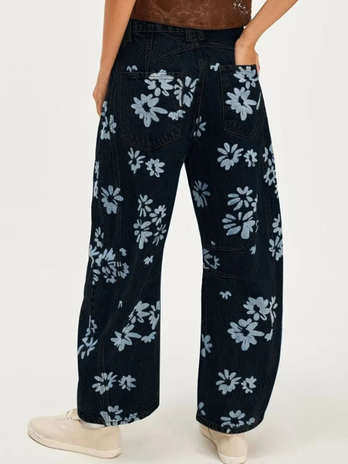 Printed Wide Leg Jeans - tif-shop24.de