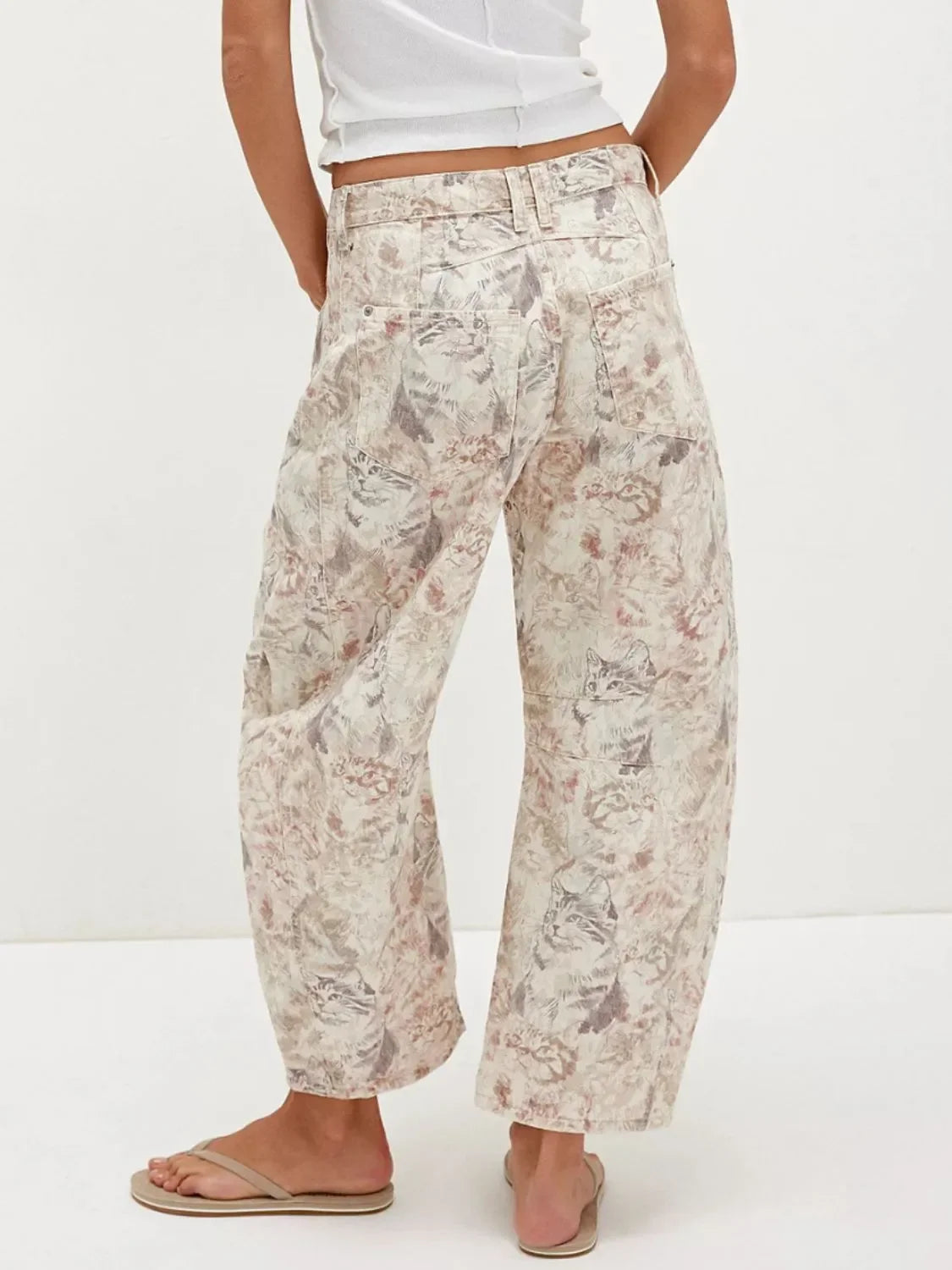 Printed Wide Leg Jeans - tif-shop24.de