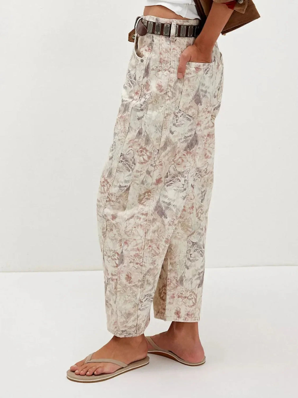 Printed Wide Leg Jeans - tif-shop24.de