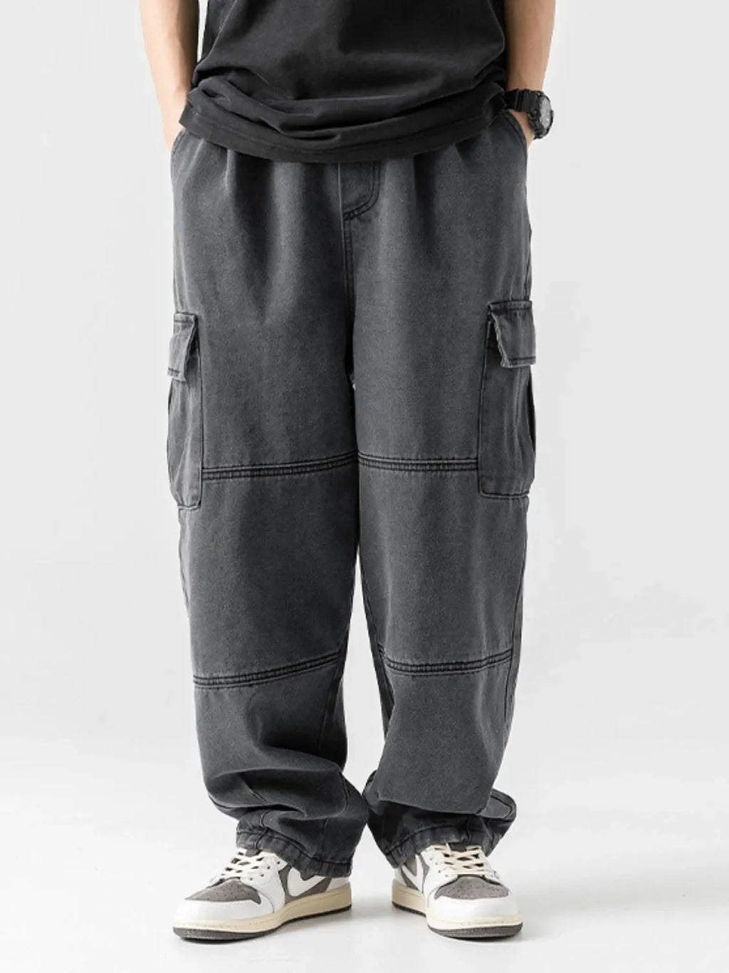 Men's Plus Size Baggy Jeans with Pockets - tif-shop24.de